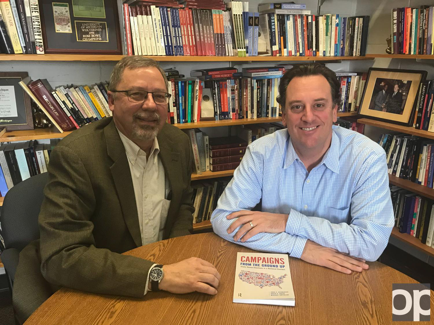 two political science professors promoting their book and new class